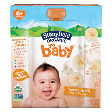Save On Stonyfield Organic Yobaby Yogurt Pouches Banana Oat Whole Milk 4 Ct Order Online Delivery Giant