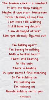 Broken Lifehouse Lifehouse Lyrics Broken Lyrics Quotes