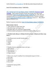 Soal Uts Seni Budaya Kelas 7 Smp