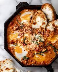 Eggs With Fried Mozzarella And Tomatoes By Cookingwithcocktailrings Quick Easy Recipe The Feedfeed Recipe Healthy Egg Recipes Shakshuka Tomato Recipes