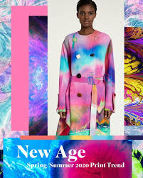 Vibrant Tie Dyes Merge Creating A Colourful Kaleidoscope Of Patterns For Spring Summer 2020 Explore Th Color Trends Fashion Print Trends Fashion Trend Forecast