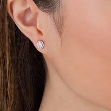 Half carat diamonds are also perfect for diamond earrings as the pair together make a full carat. 1 2 Ct T W Certified Oval Diamond Frame Stud Earrings In 14k White Gold I I1 Zales