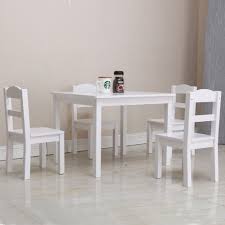 Kids White Square Table And 4 Pastel Chair Play Set Wood Play Room Furniture Unbranded Kids Wooden Table Wooden Table And Chairs Table And Chair Sets