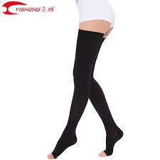 Yisheng 15 21mmhg Women Medical Compression Thigh High Open Toe Compression Stockings For Varicose Veins Stockings Aliexpress