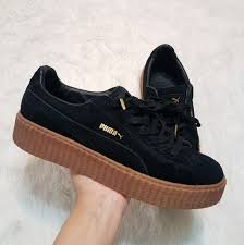 Puma Shoes Rihanna X Puma Fenty Sneakers Color Black Tan Size 10 5 Sapatos Pretos Sapatos Fashion Sapatos