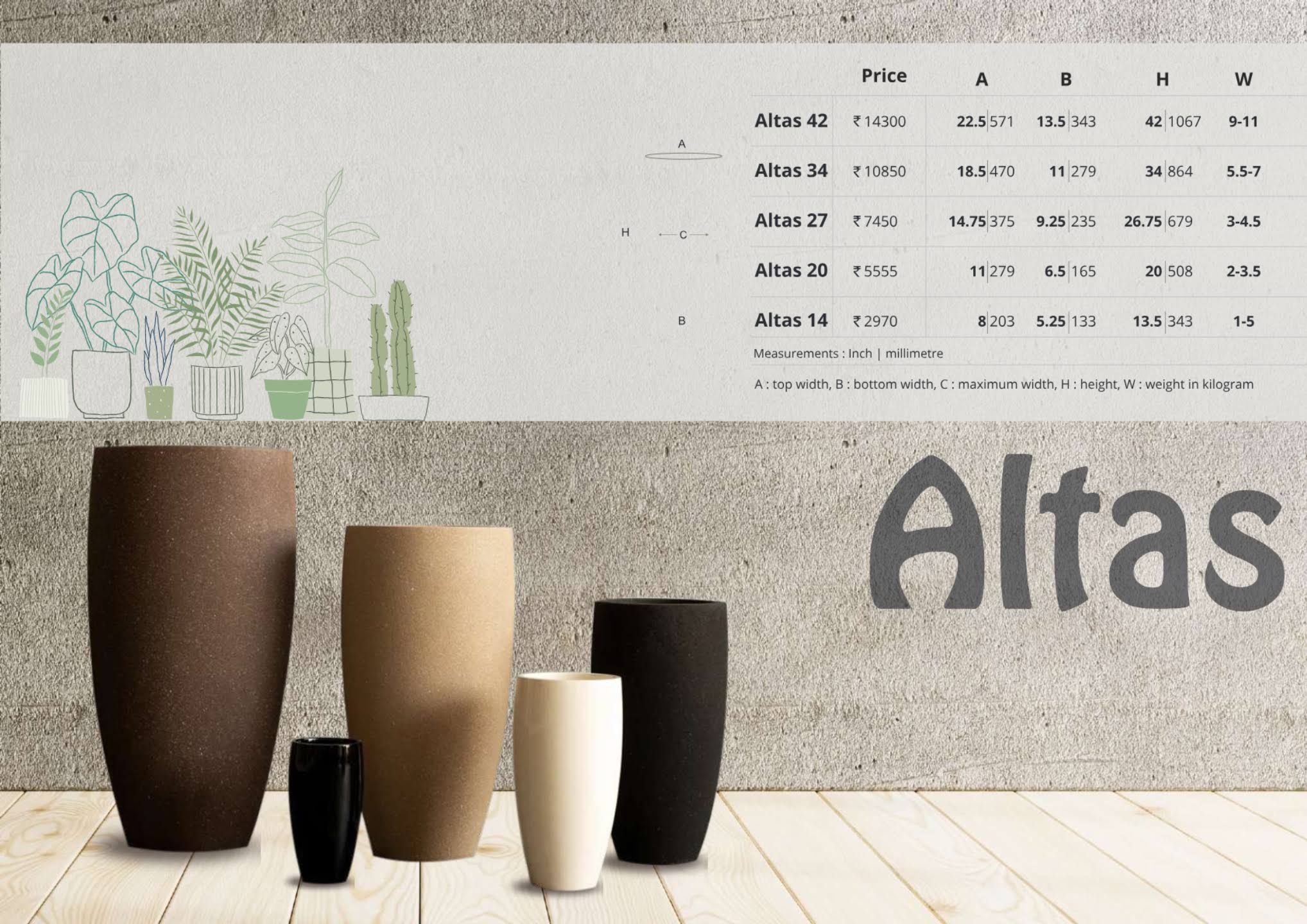 Altas - 14" to 42"