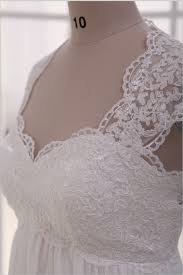 There are 252 empire cap sleeve wedding dress for sale on etsy, and they cost $405.04 on average. Lace Chiffon Wedding Dress Cap Sleeves Empire Waist By Misdress Wedding Interest
