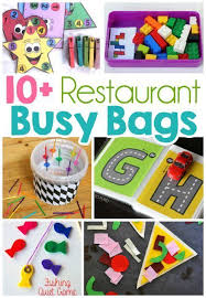 Learn to button felt chain quiet activity book page and can be added to other pages to create the perfect quiet book. Restaurant Busy Bag Ideas For Toddlers I Heart Arts N Crafts Toddler Busy Bags Business For Kids Busy Toddler