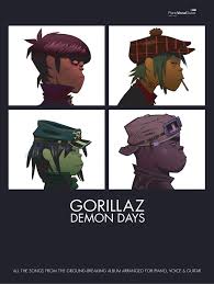 Another interesting coloring sheets images. Gorillaz Demon Days Piano Vocal Chords Faber Edition Gorillaz 9780571524532 Amazon Com Books