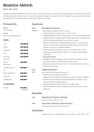 Known for solid organizational and leadership adeptness. Emergency Room Er Nurse Resume Sample Job Description