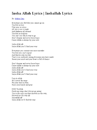 Maher zain insha allah insya allah ماهر زين. Lyrics Maher Zain