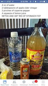 2 Tablespoons Of Apple Cider Vinegar 2 Pinches Of Cayenne Pepper And Lemon Juice Good Morning Detox Drink Healthy Detox Cleanse Detox Juice Detox Diet Drinks