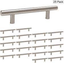 Homdiy Brushed Nickel Drawer Pulls Cabinet Handles 3 3 4in 96mm Hole Centers Hd201 Brushed Nickel Drawer Pulls Brushed Nickel Kitchen Stainless Steel Cabinets