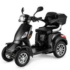Safety tips for electric scooter riders. 4 Wheeled Electric Mobility Scooter 1000w Veleco Faster Black Ebay In 2021 Mobility Scooter Scooter Motorcycle