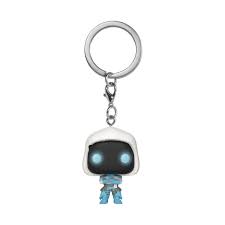 Funko pop llavero fortnite black knight presentado en una caja con ventana medida: Fortnite Frozen Raven Funko Pop Keychain Pop In A Box Uk