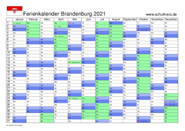 Wie viele feiertage hat brandenburg 2021? Schulferien Kalender Brandenburg 2021 Mit Feiertagen Und Ferienterminen