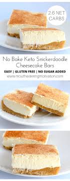 No Bake Keto Snickerdoodle Cheesecake Bars Recipe In 2020 Low Carb Cheesecake Keto Dessert Recipes Snickerdoodle Cheesecake