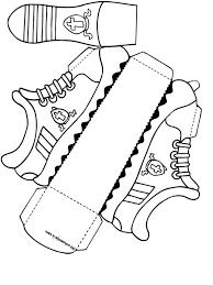 Bouwplaat Schoen Sinterklaas Knutselen Sinterklaas Kaartpatroon