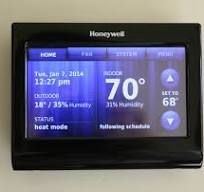 Voice Controlled Smart Thermostat - Sand and Sisal
