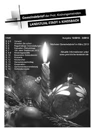 These codes are used when. Gemeindebrief Protestantisches Pfarramt Landstuhl