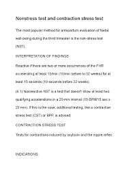 Image result for Contraction Stress Test