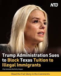 The Department of Justice is seeking to block a Texas law that allows  college students to access reduced in-state tuition rates regardless of  their immigration status.