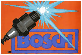 Lucian Bernhard Bosch Spark Plugs 1914 Vintage Advertising Posters Vintage Advertisements Lucian Bernhard