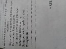 Maybe you would like to learn more about one of these? Wenehana Garis Miring Kanggo Nengeri Cacahing Wanda Ing Tembang Megatruh Brainly Co Id
