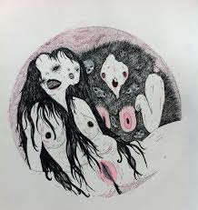 373 Likes 20 Comments Bronwyn Lorelei Bronwynlorelei On Instagram Giveaway Giving Away This One Of A Kind Ori Creepy Drawings Horror Art Creepy Art