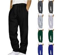 LONKITO Mens Sweatpants with Pockets Outdoor Running Jogger Pants Elastic  Waist Drawstring Workout Casual Sweatpants Open Bottom, Black M