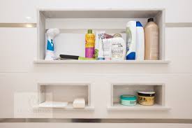 recessed bathroom design storage ideas