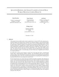 PDF) Quantum Kernel for Image Classification of Real World Manufacturing  Defects