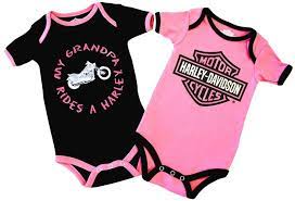 Amazon Com Harley Davidson Girls Baby Twin Pack Creeper My Grandpa Rides A Harley Rosa Harley Davidson Baby Harley Davidson Clothing Harley Davidson Baby Girl