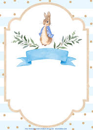 Besides, the birthday cake and snacks are on this design, too. Free Printable Watercolor Peter The Rabbit Baby Shower Invitation Templates Free Printable Baby Shower Invitations Templates