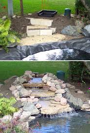 Well, how would we build a stream in our backyard? Diy Garden Waterfall Projects The Garden Glove
