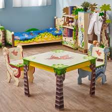 Fantasy Fields Dinosaur Kingdome Table Chairs Multi Colour Kids Table Chair Set Table And Chairs Kids Wooden Table