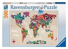 Set up a jigsaw puzzle and experience the calming and satisfying process of completing a work of art, one piece at a time. Jigsaw World In Words 500 Pieces Rb14363 Ravensburger Http Www Amazon Com Dp B00hpm13wu Ref Cm Sw R Pi Dp Aiwaub1k3mwm1 Ravensburger Word Puzzles Puzzle