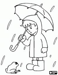 They're better than video games. Boy In Rain Umbrella Coloring Page Rainy Day Drawing Spring Coloring Pages