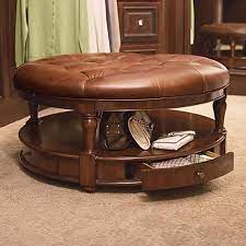 Now from $722.50 ferri upholstered leather pullup metal ottoman. Round Leather Coffee Table Ottoman Simple Coffee Table Ideas Round Ottoman Coffee Table Leather Ottoman Coffee Table Leather Coffee Table