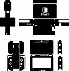 Download Nintendo Switch Pdf Svg Dxf Eps Ai Cdr Format Vector Templates To Scale Switch Decals Nintendo Switch Nintendo