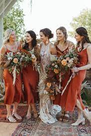 Browse gorgeous wedding dresses from 60+ brands, and easily find a nearby salon for a fitting. Copper Satin Bridesmaid Dress For Fall Wedding Orange Bridesmaid Dresses Rust Bridesmaid Dress Boho Wedding Bridesmaids