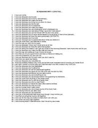 50 Reasons Why I Love You Reasons Why I Love You Reasons I Love You Why I Love You