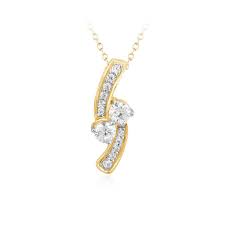 1 4ct Forever Us Two Stone Genuine Diamond Bypass Pendant Silver New Caratsforyou Foreverustwostone Goldbullio Pendant Anniversary Jewelry 14k Gold Pendants