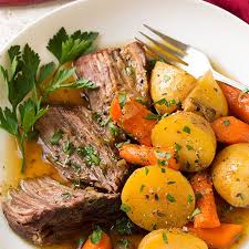 Pot Roast With Potatoes And Carrots Recipe Yummly Recipe Pot Roast Slow Cooker Pot Roast Recipes Roasted Potatoes And Carrots