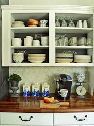 open shelving kitchen cabinets