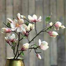 Luxury Artificial Fake Silk Flowers Pink Tall Magnolia Branch Lifelike Realistic Faux Flowers Buy Online From Ama Magnolia Branch Magnolia Flower Flower Branch