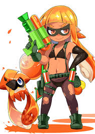 inkling player character, inkling girl, quiet, and venom snake (splatoon  and 3 more) drawn by kotomuke_fuurin | Danbooru