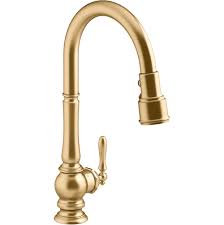The silhouette — a simple arched spout and single lever handle, offer a straightforward style that adapts to nearly any kitchen design. Kohler Kitchen Faucets Pull Down Faucet Brass Tones Millers Elegant Hardware And Plumbing Boca Raton Florida