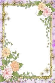 Transparent Flowers Frame Flower Frame Printable Frames Boarders And Frames