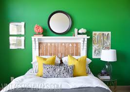 Bedroom green interior illustrations & vectors. A Perfect Emerald Green Guest Room Overhaul And What To Do With An Old Fireplace Mantle Vintage Revivals